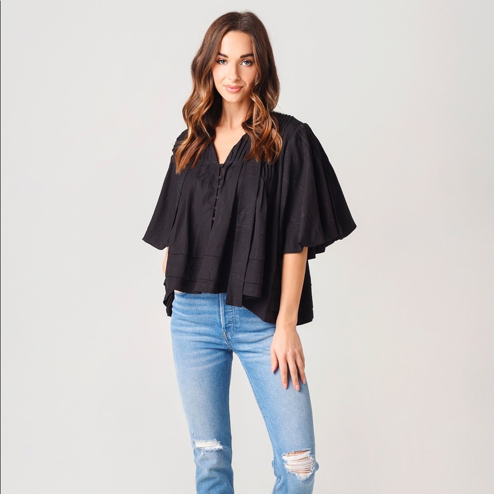 HUNTER BELL Black Flowy Blouse